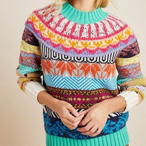 NWOT Anthropologie Ryan Fair Isle Sweater XS